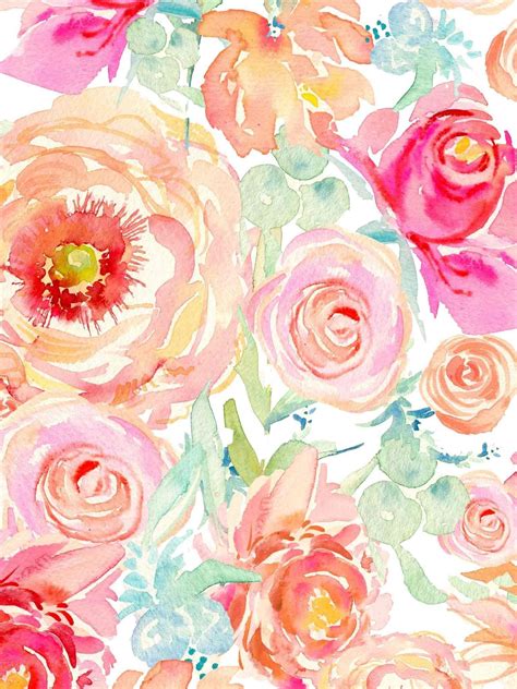 free watercolor flower background